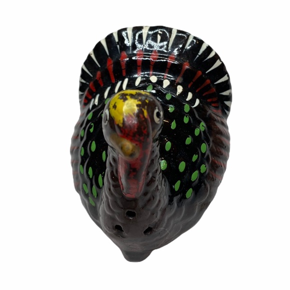 Vintage Redware Turkey Thanksgiving Salt And Pepper Shaker Set - Picture 2 of 7